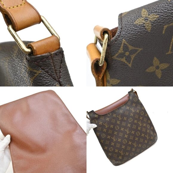LOUIS VUITTON Musette Shoulder Bag Monogram Leather Brown France M51256 - Picture 10 of 16
